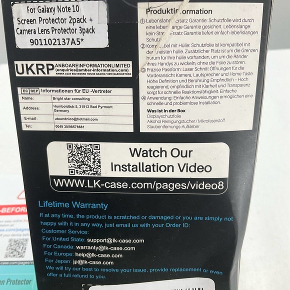 Galaxy Note 10 Screen Protector Include 2 Pack Screen Protector - Picture 7 of 7